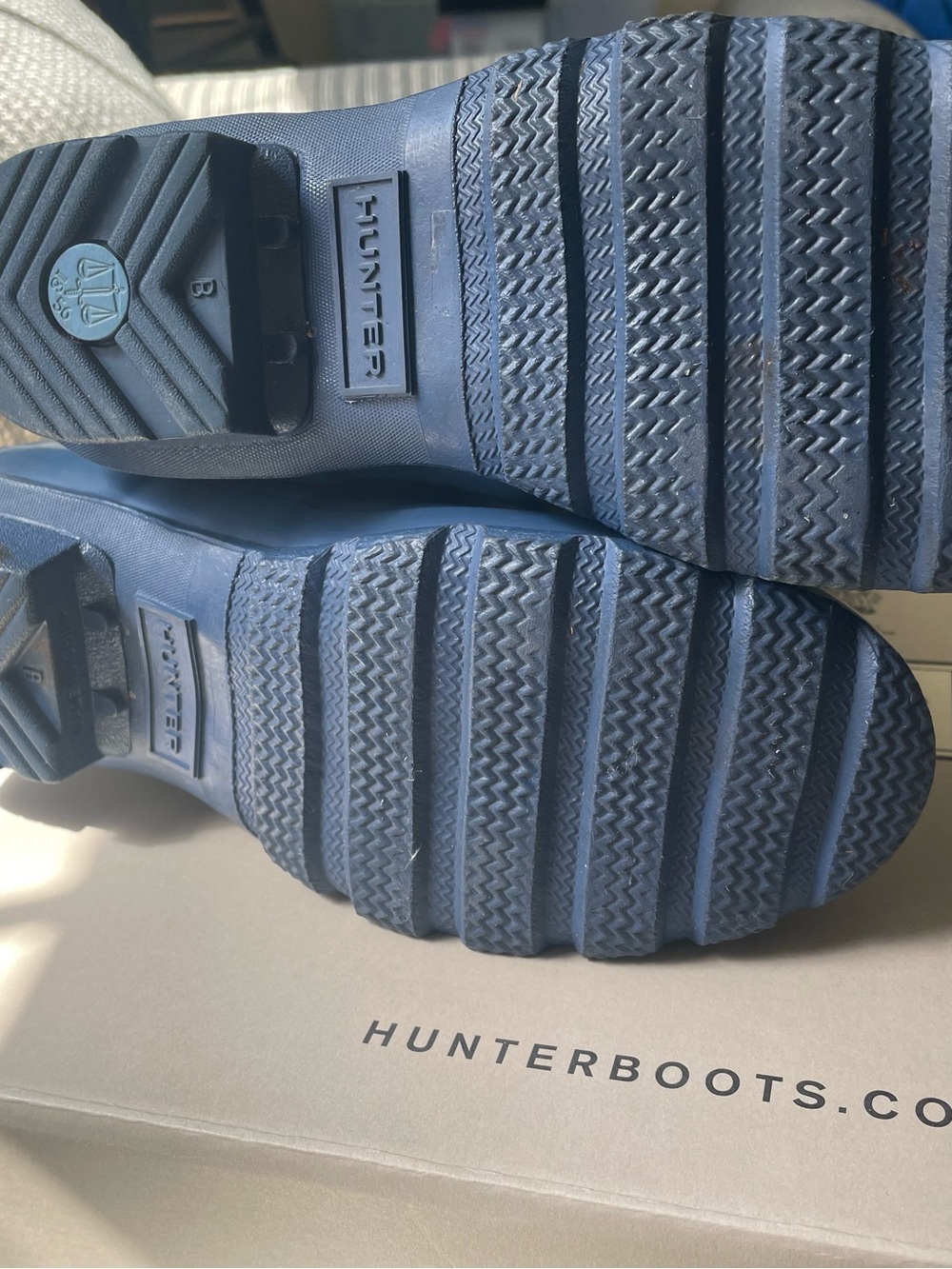 Hunter Tall Rain Boots in Deep Navy Blue - Picture 6 of 9